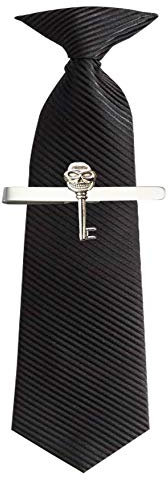 Giftsforall PT106 Krawattennadel mit Totenkopf-Motiv, tibetisches Silber