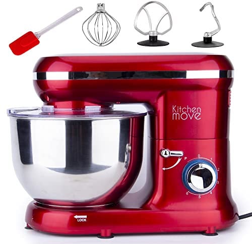 Robot patissier multifonction 1500W bol 5.5L DALLAS Rouge acier