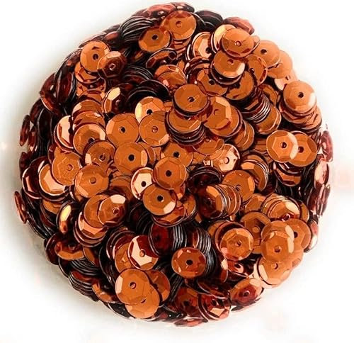 Angel Malone 15g Approx. 695pcs. 8mm in Diameter Premium Quality Cup Sequins DIY Arts Crafts Making - UK Seller (Metallic Chocolate 8mm)