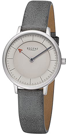 REGENT Damenuhr mit Lederband Edelstahl Miyota Quarz 32 MM Durchmesser