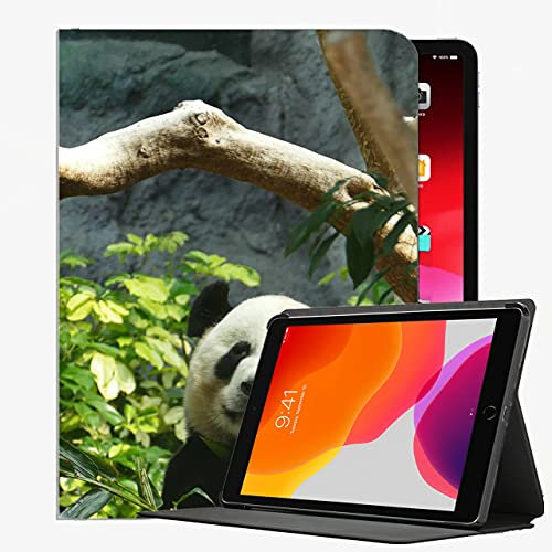 Caso per iPad (modello da 9,7 pollici, 2018/2017, 6 ° / 5 ° generazione), custodia in legno di bambù Panda Custodia sottile per iPad 9.7 pollici