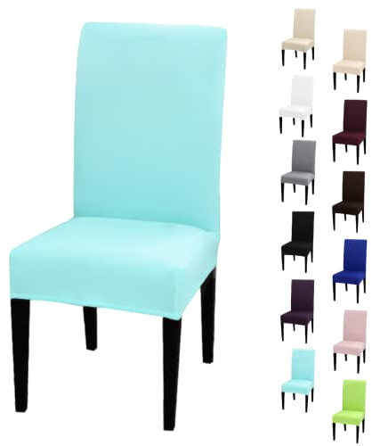 Event Kauf Stuhlhusse Stretch elastischer Stuhlüberzug Esszimmer Stuhlbezug Dehnbar Hochzeit Hussen bi-Elastic Spannbezug, 1 Stück (Türkis)