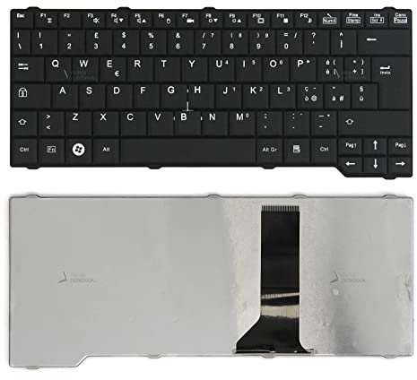 CLICK HELP Tastiera Notebook Compatibile con Fujitsu Amilo PA3515 PA3553 Pi3525 Li3710 Esprimo V6535 (Nera) 15.4