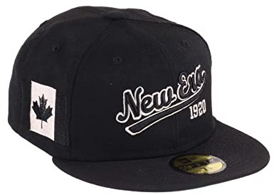 New Era 1920 Established Sidepatch Canada Flag Black 59Fifty Cap - 6 7/8-55cm (S)