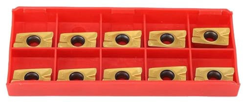 Agatige APMT1604 Wendeschneidplatten, 10pcs 15–50 HRC Zinnbeschichtetes CNC Hartmetall Einsatzschneider Wendeschneiddrehmaschine Fräseinsätze Drehwerkzeuge mit Schachtel für Stahlhalbschneiden