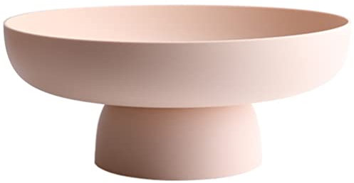 Fruit Bowl Footed Fruit Tray Fruit Serving Basket Snack Cake Plate Food Storage Rack Appetizer Bowls For Countertop Living Room Dining Table Wedding Party Event Pink