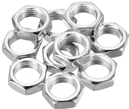 PATIKIL M14 x 1.5 Steel Hex Nuts, 10 Pack Metric Thread Zinc Plated Finished Hardware Nuts Screw Bolt Fasteners 7mm Height