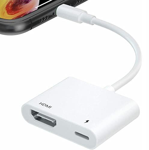Adaptateur AV Numérique Lightning, [Certifié Apple MFI] pour iPhone iPad vers Moniteur Projecteur HDTV, Connecteur de Câble HDMI Compatible avec iPhone 14/13/12/11/SE/X