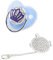 Sucette Bling Personnalisée, Tétine Brillante en Forme de Cœur pour bébé, Couronne en Ultra Doux en Silicone pour bébé, Tétine Factice pour bébé, Cadeaux de Nouveau-né (Bleu M)