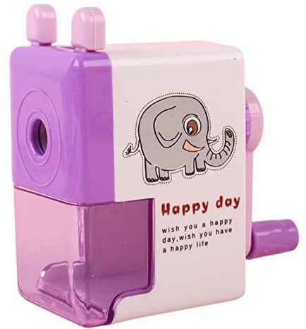 Remorui Pencil Sharpener Detachable Kids Hand Manual Rotary Pencil Sharpener Sharpening Comfortable Grip Elephant