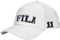 Fila Unisex 11 Decade Logo Cotton Twill Slouch Adjustable Baseball Dad Hat (White)