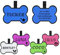 YEHANTI Hundemarke mit Gravur, Leise Silikon Hundemarke Personalisiert mit Name, Telefonnummer und Adresse Graviert für Hunde Katzen, Leicht und wasserdicht, Musterdesigns am Symbole, Knochen