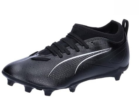PUMA Ultra 5 Match FG/AG Jr Soccer Shoe, Black White, 31 EU