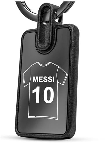 Meinearmbänder Schlüsselanhänger personalisiert | Schlüsselanhänger mit Gravur | Namen | Geschenkidee für Frauen & Männer (TRIKOT - NAME & NUMMER)