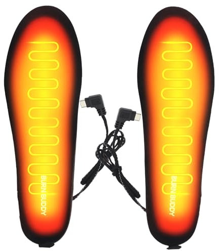 Heated Insoles, Electric Feet Warmers with 4 Heat Levels, Rechargeable Heating Shoes Insoles with APP Control, Cutable Outdoor Thermal Insoles for Women Men Winter Hiking Fishing Camping Skiing, L