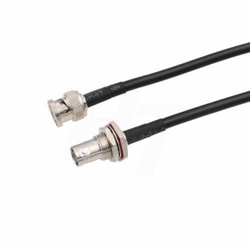 HangTon 6G SDI RF Koax 50 Ohm Kabel BNC Stecker auf BNC Buchse Bulkhead Mount, doppelt geschirmt Low Loss RG223 für Kamera Monitor Video Antenne GPS Funkgerät 10m