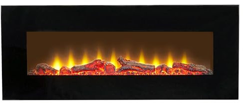 Sureflame WM-9331 Cheminée murale électrique avec télécommande Noir 107 cm
