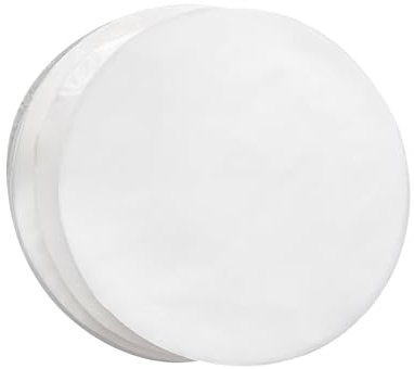 Vueinrg 100 Pezzi Carta da Forno Rotonda 26 cm Antiaderente Carta per Hamburger Impermeabile e Antiolio Carta Forno Fogli Resistente al Calore per Pizza Friggitrice ad Aria Bakeware Grigliare (Bianco)
