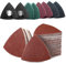 133Pcs Oscillating Tool Detail Sanding Pads Kit,125Pcs Sandpaper, 60/80/120/180/240 Grits 2 Triangle Sanding Pads & 6 Triangular Scrubbing Pad, for Wood/Plaster Other Surface Polish Deburring Sanding