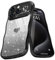 Teageo Wellen Rahmenform Handyhülle für iPhone 15 Pro, Mädchen Stilvoll Curly Wellen Form Schutzhülle Galvanisierte Glitzer TPU Kameraschutz Kratzfest Hülle für iPhone 15 Pro, Schwarz