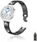 Bracelet pour Huawei Watch GT3 42mm/GT2 42mm/GT 42mm, Bling Métal Femme Brillant Bracelet de Montre, Remplacement de Bracelet avec Strass Diamant Compatible avec Huawei Watch GT3 /GT2 /GT 42mm (C)
