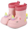 MASOCIO Stivali Pioggia Bambina Stivaletti Gomma Bimba Galosce Scarpe Impermeabili Antipioggia Femmina Antiscivolo Bambini Taglia 20 21 Rosa