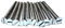Pack of 10 Chrome Electrical Screws 40mm X 3.50mm Chrome Long Socket Screw Switch Plugs Fixings Flat Slotted Head Fully Threaded Bolt
