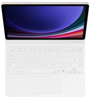 Samsung Galaxy Tab S10+/Ultra & S9/S9 FE Series Teclado con tecla AI (Blanco, S9/S9 FE (DX725))