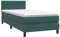 vidaXL Boxspringbett mit Matratze Dunkelgrün 80x220 cm Samt, Bett, Bett mit Stauraum, Möbel Schlafzimmer, Betten, Bett mit Bettkasten