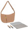 LÄSSIG Baby Wickeltasche zum Umhängen mit Wickelunterlage, Kinderwagenbefestigung, wasserabweisend/GRE Lunua Bum Bag almond
