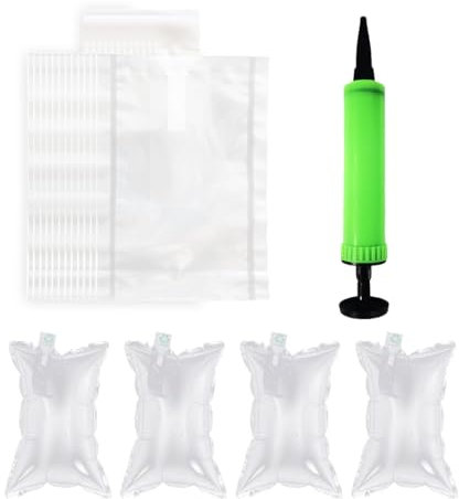 LONZIKP 100 Stück Luftpolsterkissen Luftkissen Lufttaschen Verpackungsmaterial Polstermaterial für Versand