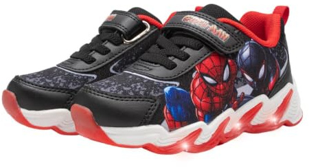 Leomil Spiderman Scarpe Bambino con Luci | Scarpe da ginnastica con luci per bambini, Perfette per la scuola e il tempo libero, Marvel, Regalo di compleanno