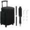 Entgoinggo Rolling Speaker Bag For Bose S1 Pro+ With Wheels Retractable Handle Multi-Pocket Nylon Protective Case Black 31x27.5x45cm