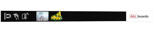 ALLboards Rahmenloses SLIMboard - Kreideoberfläche - 100x6 cm + GRATIS