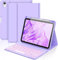 aMZCaSE für iPad A16 10/11th Generation Case mit Tastatur 11/10.9 Zoll(2025/2022),7 Farben Hintergrundbeleuchtung Abnehmbare Drahtlose Tastatur Cove mit Stifthalter für New iPad 11th Gen (Hellviolett)