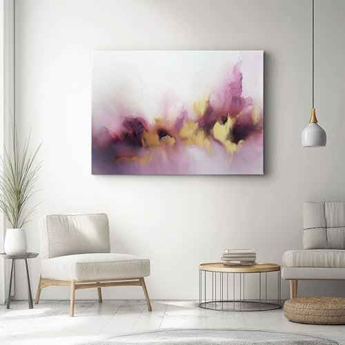 Bild Auf Leinwand 150L X 50B Cm Edle Wandbilder Für Dein Zuhause, Rosa Gold Für Wohnzimmer, Schlafzimmer Oder Büro, Abstrakt Luxus Ideale Wanddekoration Für Dein Zuhause