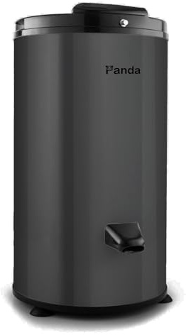 Panda 3200 RPM Portable Spin Dryer – 22lbs Capacity, Stainless Steel Drum & Outer Case, 110V – Sleek Dark Gray
