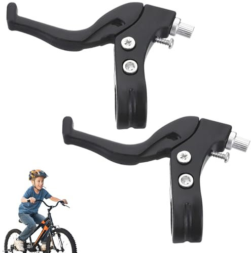 agogue 1 paire de leviers de frein pour vélo d'enfant, poignées de frein de vélo, noires, compatibles avec la plupart des vélos, durables et fiables, pour les cyclistes, convient pour les parcs en