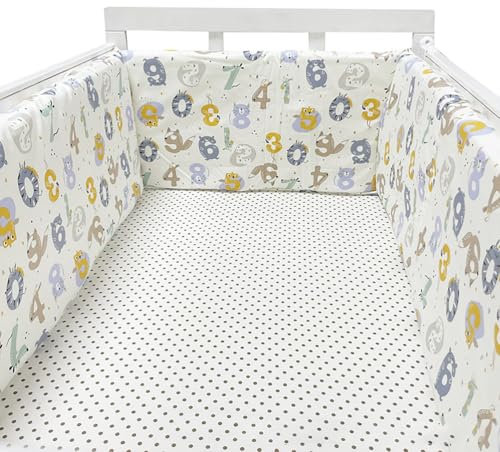 GYCF Cojín Barandilla de Seguridad para Niños, Protector de Cama, Suave Transpirable Alfombra Anticolisión para El Hogar Fácil, Protección Integral para Evitar Colisiones,A29,180x30CM