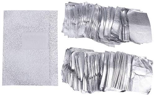 Gogogmee 500 Stück Nagellackentferner Alufolie mit Wattepads für Maniküre und Nagelpflege Einfach zu Verwenden für und Salongebrauch