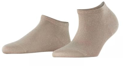 FALKE Damen Sneakersocken Shiny W Sn Lyocell kurz einfarbig 1 Paar, Beige Nude 4092, 39-42