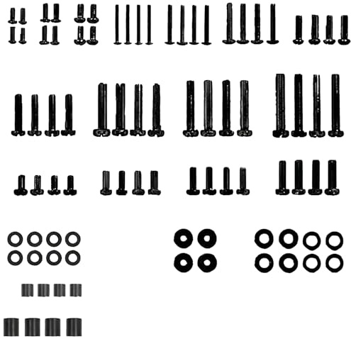 Viti di montaggio TV - 84 pezzi Hardware universale M4 M5 M6 M8 Assortimento, bulloni di montaggio pesante, kit in acciaio durevole, set di installazione sicura | Fissaggio della della parete T