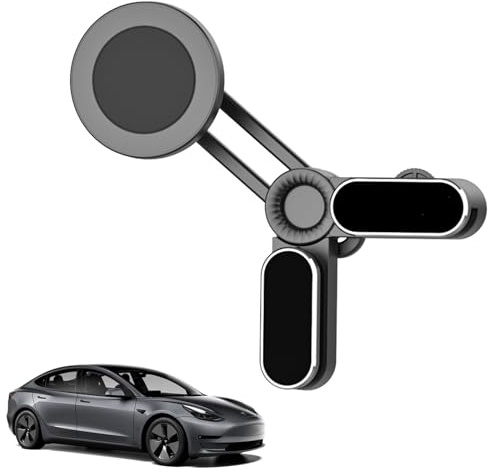 Support magnétique universel pour écran de véhicule et écran – Support rotatif à 360° compatible avec Mag-Safe, pour infodivertissement de voiture, ordinateurs portables et écrans PC (convient aux