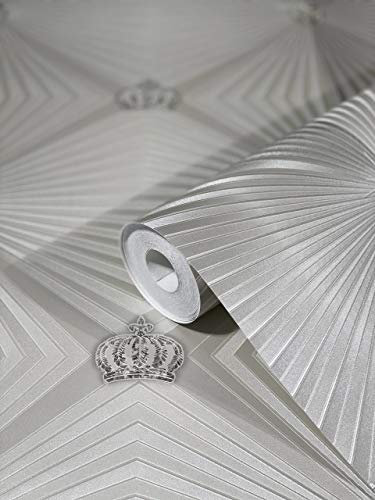 marburg Tapete Pearl Kronen Edelstein Klassisch Kollektion Glööckler Imperial Schlafzimmer Wohnzimmer oder Küche Made in Germany 10,05m X 0,70m 54841 BEKANNT AUS DEM TV!