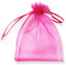 PLECUPE 100 Pezzi Sacchetti Confetti,Sacchetti Organza 20x30cm Sacchetti Regalo in organza con Coulisse per Matrimonio,Natale,Bomboniere,Compleanno,Caramella, Gioielli, Festa, Battesimo-Rose Red
