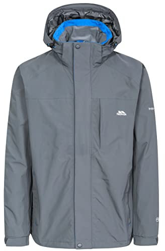 Trespass Herren Jacke Mit Einrollbarer Kapuze Edwards II, Carbon, L, MAJKRAN10008_CBNL