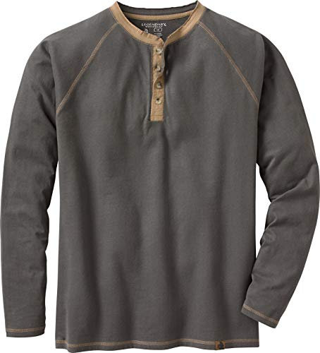 Legendary Whitetails Men's Standard Recluse Henley, Charcoal, Large