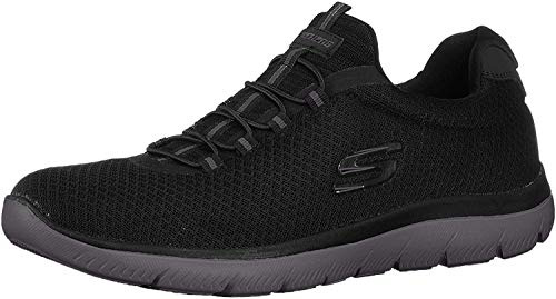 Skechers Men's Summits 52811W Wide Trainers, Black Mesh/Trim, 8.5 UK Wide
