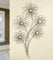 GILDE Metall Relief 5 Blüten VE 2 (B x H x L) 60 x 100 x 0 cm braun mit kleinen Spiegeln 2 Stück Einer Größe