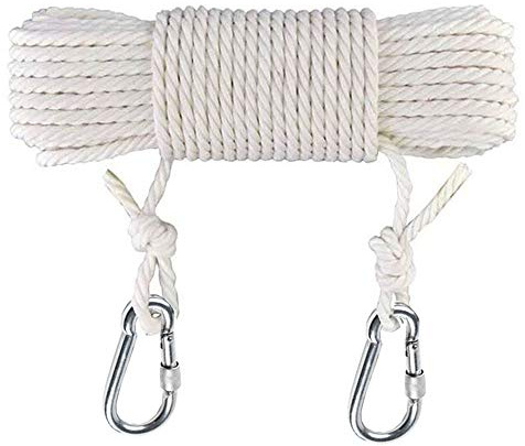 K Y KANGYUN Clothesline Natürliches Baumwollseil, 15 m lang, Allzweck-Seil für DIY Seilkorb/Matte als Kerzen-Ersatzdocht, selbst-Allzweck-Wäscheleine, Trockner-Seil, Körbe